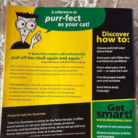 Cats for Dummies Book - Black and Yellow Cover - Picture 2 of 2